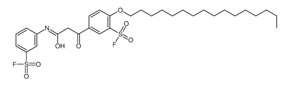 cas no 2537-11-3 is 5-[3-[[3-(Fluorosulfonyl)phenyl]amino]-1,3-dioxopropyl]-2-(hexadecyloxy)benzenesulfonyl fluoride