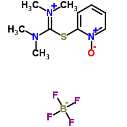 cas no 255825-38-8 is 2-(1-Oxy-pyridin-2-yl)-1,1,3,3-tetramethylisothiouronium tetrafluoroborate