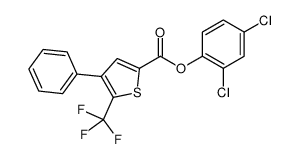 cas no 256348-21-7 is 2,4-Dichlorophenyl 4-phenyl-5-(trifluoromethyl)-2-thiophenecarbox ylate