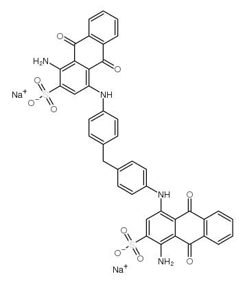 cas no 25826-34-0 is disodium 4,4'-[methylenebis(4,1-phenyleneimino)]bis[1-amino-9,10-dihydro-9,10-dioxoanthracene-2-sulphonate]