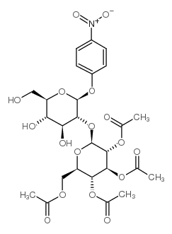 cas no 26255-69-6 is 4-Nitrophenyl 2-O-(2,3,4,6-Tetra-O-acetyl-β-D-glucopyranosyl)-β-D-glucopyranoside