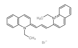 cas no 2670-67-9 is 1-ethyl-2-[3-(1-ethylquinolin-1-ium-2-yl)prop-2-enylidene]quinoline,bromide