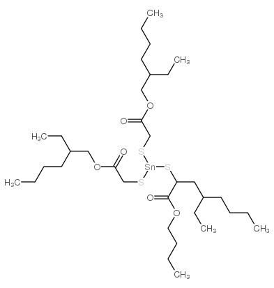 cas no 26864-37-9 is 2-ethylhexyl 4-butyl-10-ethyl-4-[[2-[(2-ethylhexyl)oxy]-2-oxoethyl]thio]-7-oxo-8-oxa-3,5-dithia-4-stannatetradecanoate