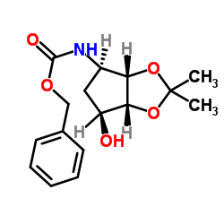 cas no 274693-53-7 is N-[(3aS,4R,6S,6aR)-Tetrahydro-6-hydroxy-2,2-dimethyl-4H-cyclopenta-1,3-dioxol-4-yl]carbamicacid phenylmethyl ester