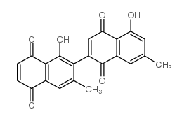 cas no 28164-57-0 is [2,2'-Binaphthalene]-1,4,5',8'-tetrone,1',5-dihydroxy-3',7-dimethyl-