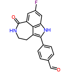 cas no 283173-84-2 is 4-(8-Fluoro-3,4,5,6-tetrahydro-6-oxo-1H-azepino[5,4,3-cd]indol-2-yl)benzaldehyde