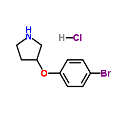 cas no 28491-03-4 is 3-(4-Bromophenoxy)pyrrolidine hydrochloride (1:1)