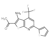cas no 285980-95-2 is 1-[3-AMINO-6-(2-THIENYL)-4-(TRIFLUOROMETHYL)THIENO[2,3-B]PYRIDIN-2-YL]ETHAN-1-ONE