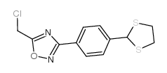 cas no 287197-10-8 is 5-(chloromethyl)-3-[4-(1,3-dithiolan-2-yl)phenyl]-1,2,4-oxadiazole