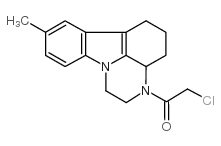 cas no 28742-49-6 is 2-Chloro-1-(8-methyl-1,2,3a,4,5,6-hexahydro-pyrazino[3,2,1-jk]carbazol-3-yl)-ethanone