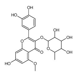 cas no 29028-02-2 is 2-(3,4-dihydroxyphenyl)-7-hydroxy-5-methoxy-3-(3,4,5-trihydroxy-6-methyloxan-2-yl)oxychromen-4-one
