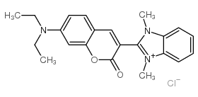 cas no 29556-33-0 is 2-[7-(diethylamino)-2-oxo-2H-1-benzopyran-3-yl]-1,3-dimethyl-1H-benzimidazolium chloride