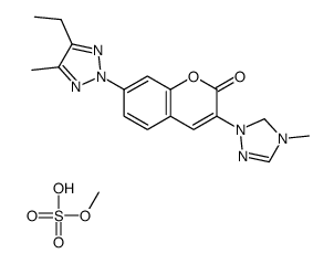 cas no 29641-53-0 is 1-[7-(4-ethyl-5-methyl-2H-1,2,3-triazol-2-yl)-2-oxo-2H-1-benzopyran-3-yl]-4-methyl-1H-1,2,4-triazolium methyl sulphate