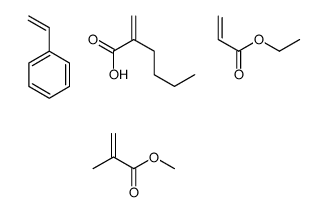 cas no 29763-02-8 is ethyl prop-2-enoate,2-methylidenehexanoic acid,methyl 2-methylprop-2-enoate,styrene
