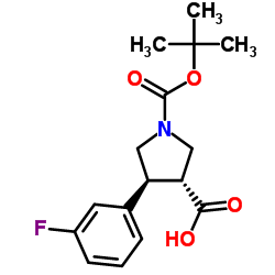 cas no 301226-53-9 is BOC-TRANS-4-(3-FLUOROPHENYL)-PYRROLIDINE-3-CARBOXYLIC ACID