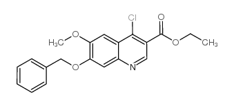 cas no 307353-90-8 is 3-QUINOLINECARBOXYLIC ACID, 4-CHLORO-6-METHOXY-7-(PHENYLMETHOXY)-, ETHYL ESTER