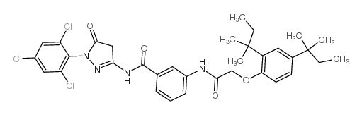 cas no 31188-91-7 is 3-(2-(2,4-di-tert-pentylphenoxy)acetamido)-N-(5-oxo-1-(2,4,6-trichlorophenyl)-2-pyrazolin-3-yl)benzamide