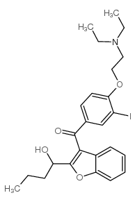 cas no 318267-28-6 is [4-[2-(Diethylamino)ethoxy]-3-iodophenyl][2-(1-hydroxybutyl)-3-benzofuranyl]-methanone