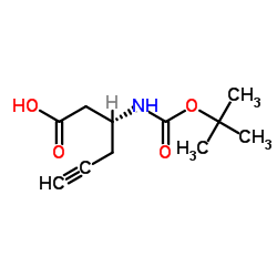 cas no 332064-91-2 is boc-(r)-3-amino-5-hexynoic acid