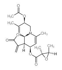 cas no 33853-88-2 is Oxiranecarboxylic acid,2,3-dimethyl-,(3aS,4R,5Z,7S,9S,10Z,- 11aR)-9-(acetyloxy)-2,3,3a,4,7,8,9,11aoctahydro- 7-hydroxy-6,10-dimethyl-3- methylene-2-oxocyclodeca[b]furan-4-yl ester,(2R,3R)-