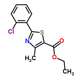 cas no 338982-17-5 is 5-Thiazolecarboxylicacid,2-(2-chlorophenyl)-4-methyl-,ethylester