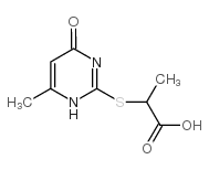 cas no 347341-65-5 is 2-(6-Methyl-4-oxo-1,4-dihydro-pyrimidin-2-ylsulfanyl)-propionic acid