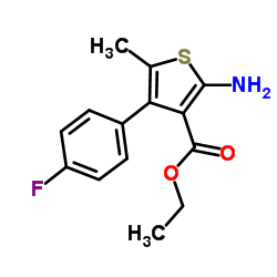 cas no 350989-70-7 is Ethyl 2-amino-4-(4-fluorophenyl)-5-methyl-thiophene-3-carboxylate