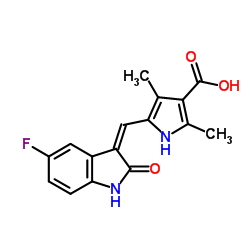 cas no 356068-93-4 is 5-((Z)-(5-Fluoro-2-oxoindolin-3-ylidene)methyl)-2,4-dimethyl-1H-pyrrole-3-carboxylic acid