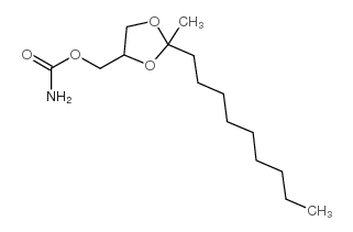 cas no 3567-40-6 is 1,3-Dioxolane-4-methanol,2-methyl-2-nonyl-, 4-carbamate