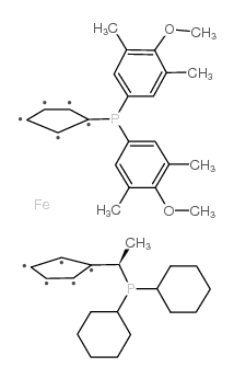 cas no 360048-63-1 is (R)-(-)-1-{(S)-2-[Bis(3,5-dimethyl-4-methoxyphenyl)phosphino]ferrocenyl}ethyldicyclohexylphosphine
