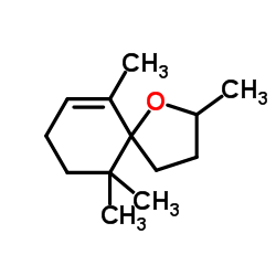 cas no 36431-72-8 is 2,6,10,10-Tetramethyl-1-oxaspiro[4.5]dec-6-ene
