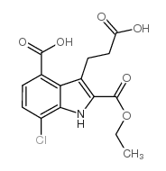 cas no 36800-68-7 is 4-CARBOXY-7-CHLORO-2-(ETHOXYCARBONYL)INDOLE-3-PROPANOIC ACID