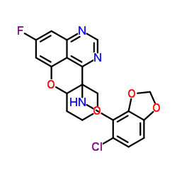 cas no 379230-38-3 is N-(5-CHLOROBENZO[D][1,3]DIOXOL-4-YL)-7-FLUORO-5-((TETRAHYDRO-2H-PYRAN-4-YL)OXY)QUINAZOLIN-4-AMINE