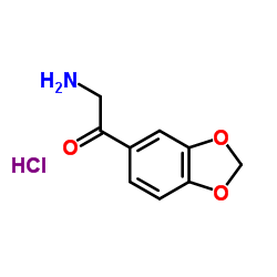 cas no 38061-34-6 is 2-(1,3-Benzodioxol-5-yl)-2-oxoethanaminiumchlorid