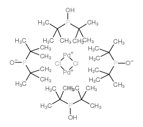 cas no 386706-31-6 is DIHYDROGEN DI-MU-CHLOROTETRAKIS(DI-T-BUTYLPHOSPHINITO-KP)DIPALLADATE(2-)