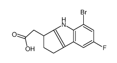 cas no 393509-23-4 is 2-(5-bromo-7-fluoro-1,2,3,4-tetrahydrocyclopenta[b]indol-3-yl)acetic acid