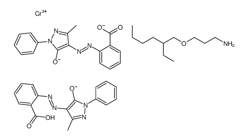 cas no 39609-25-1 is chromium(3+),3-(2-ethylhexoxy)propan-1-amine,hydron,2-[(3-methyl-5-oxido-1-phenylpyrazol-4-yl)diazenyl]benzoate