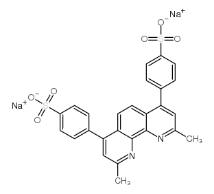 cas no 40386-51-4 is disodium,4-[2,9-dimethyl-7-(4-sulfonatophenyl)-1,10-phenanthrolin-4-yl]benzenesulfonate