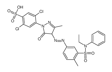 cas no 40537-81-3 is 2,5-dichloro-4-[4-[[3-[ethyl(phenyl)sulfamoyl]-4-methylphenyl]diazenyl]-3-methyl-5-oxo-4H-pyrazol-1-yl]benzenesulfonic acid