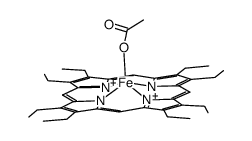 cas no 41697-90-9 is 2,3,7,8,12,13,17,18-octaethyl-21h,23h-porphine iron(iii) acetate