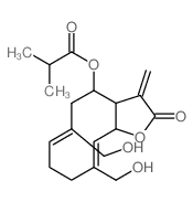 cas no 41929-10-6 is [(1R,2R,4E,8E,10R)-4,8-bis(hydroxymethyl)-13-methylidene-12-oxo-11-oxabicyclo[8.3.0]trideca-4,8-dien-2-yl] 2-methylpropanoate