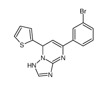 cas no 423136-62-3 is 5-(3-bromophenyl)-7-thiophen-2-yl-1,7-dihydro-[1,2,4]triazolo[1,5-a]pyrimidine