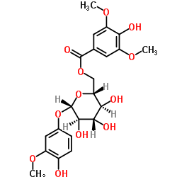 cas no 426821-85-4 is 4-Hydroxy-3-methoxyphenyl O-beta-D-(6'-O-syringate)glucopyraside