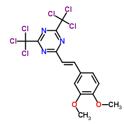 cas no 42880-07-9 is 2-(3,4-Dimethoxystyryl)-4,6-bis(trichloromethyl)-1,3,5-triazine