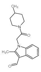 cas no 433955-84-1 is 2-methyl-1-[2-(4-methylpiperidin-1-yl)-2-oxoethyl]indole-3-carbaldehyde