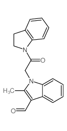 cas no 433963-38-3 is 1-[2-(2,3-dihydroindol-1-yl)-2-oxoethyl]-2-methylindole-3-carbaldehyde