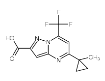 cas no 436088-38-9 is 5-(1-methylcyclopropyl)-7-(trifluoromethyl)pyrazolo[1,5-a]pyrimidine-2-carboxylic acid