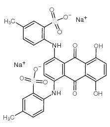 cas no 4430-16-4 is disodium 2,2'-(5,8-dihydroxy-9,10-dioxoanthracene-1,4-diyldiimino)bis(5-methylbenzenesulphonate