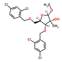 cas no 443642-31-7 is 1-O-Methyl-3,5-bis-O-[(2,4-dichlorophenyl)methyl]-2-C-methyl-α-D-ribofuranoside