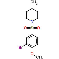 cas no 443668-51-7 is Piperidine, 1-?[(3-?bromo-?4-?methoxyphenyl)?sulfonyl]?-?4-?methyl-
